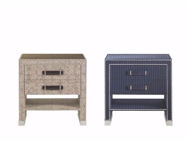 HAMILTON Fabric bedside table with drawers