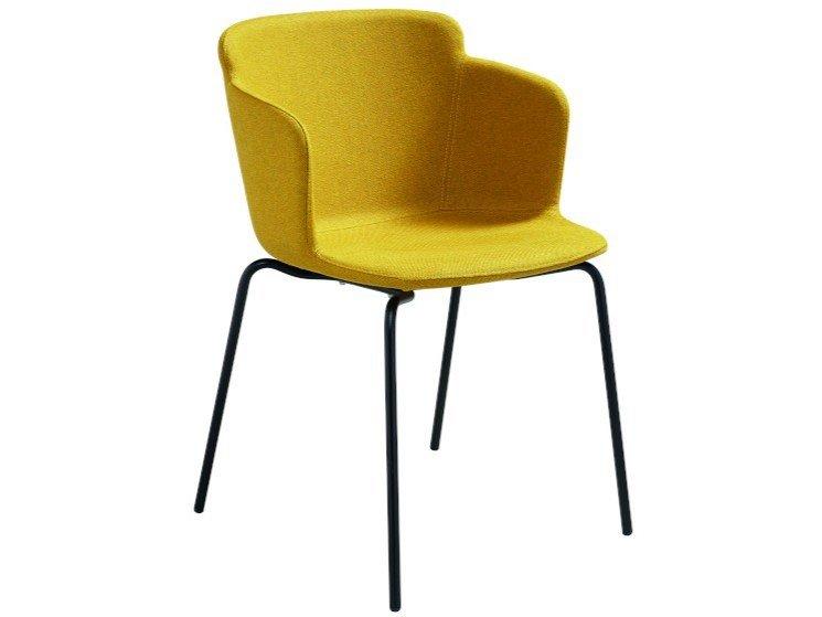 CALLA PM M TS Upholstered fabric chair with armrests