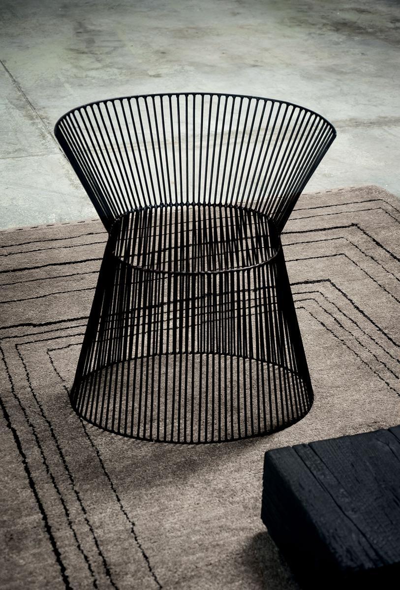 GIBELLINA VESTITA Iron chair with armrests