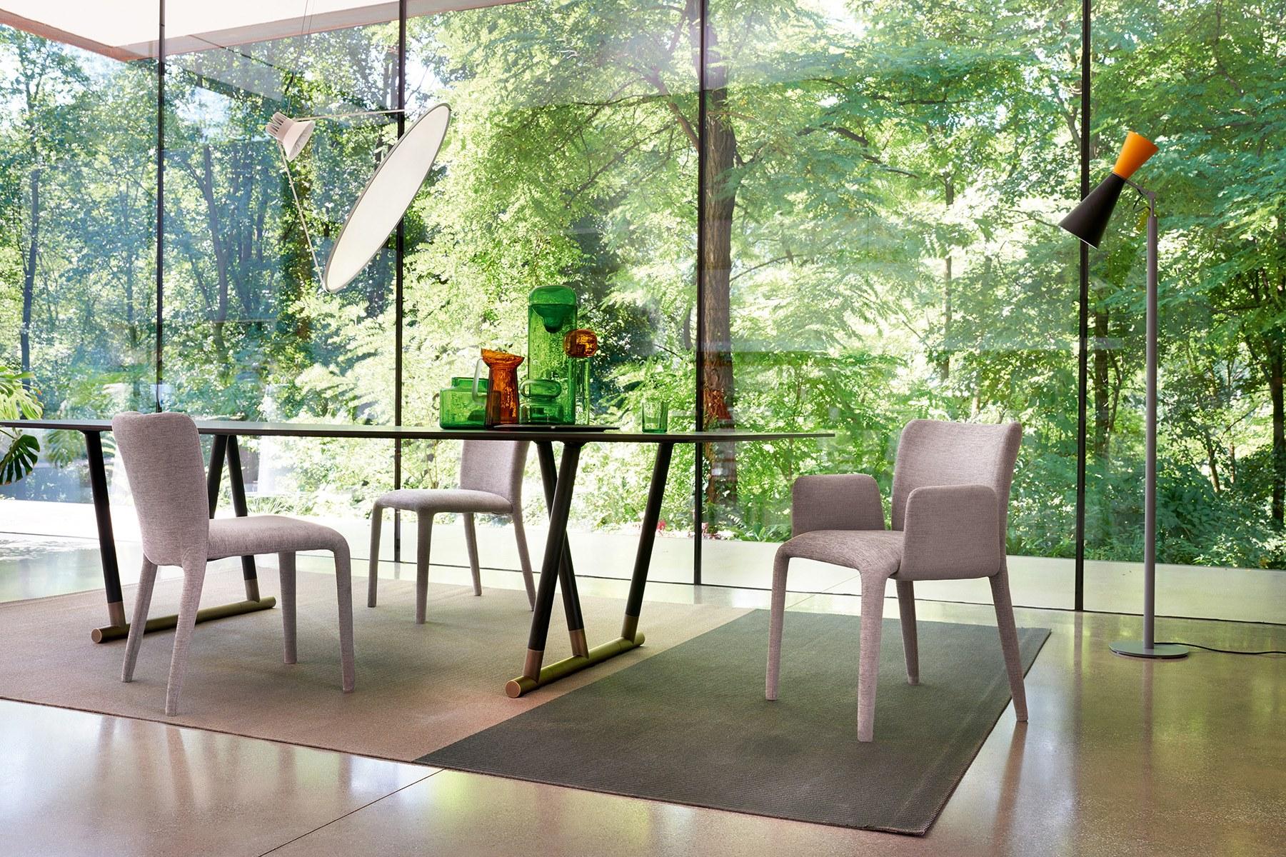 PIPE Rectangular porcelain stoneware table