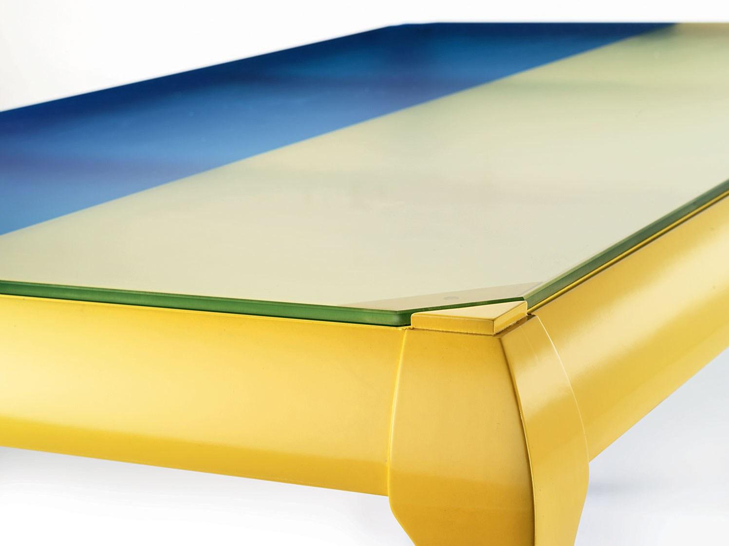 FLAG Rectangular glass dining table