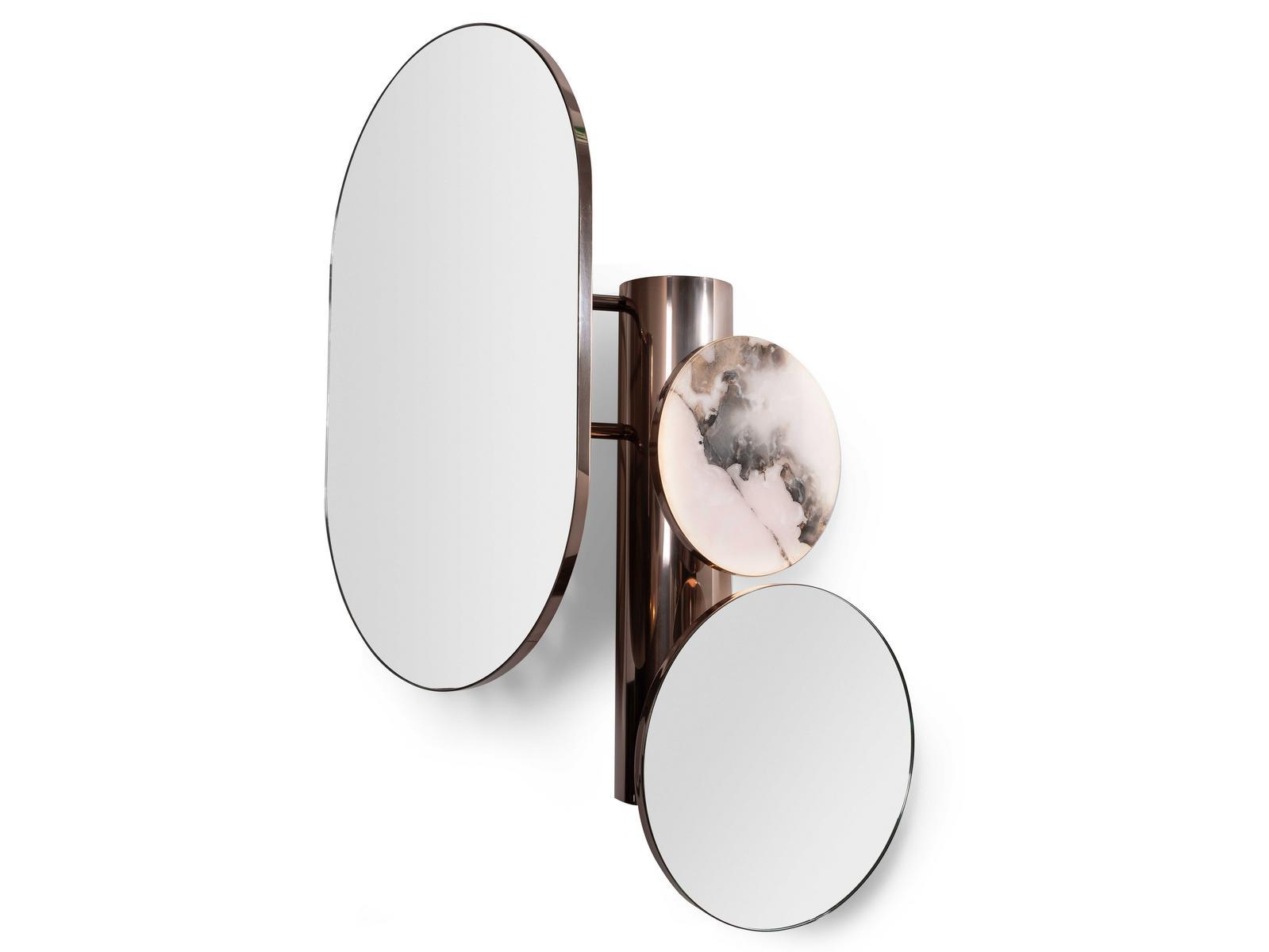 REBEL Table-top oval chrome plated mirror