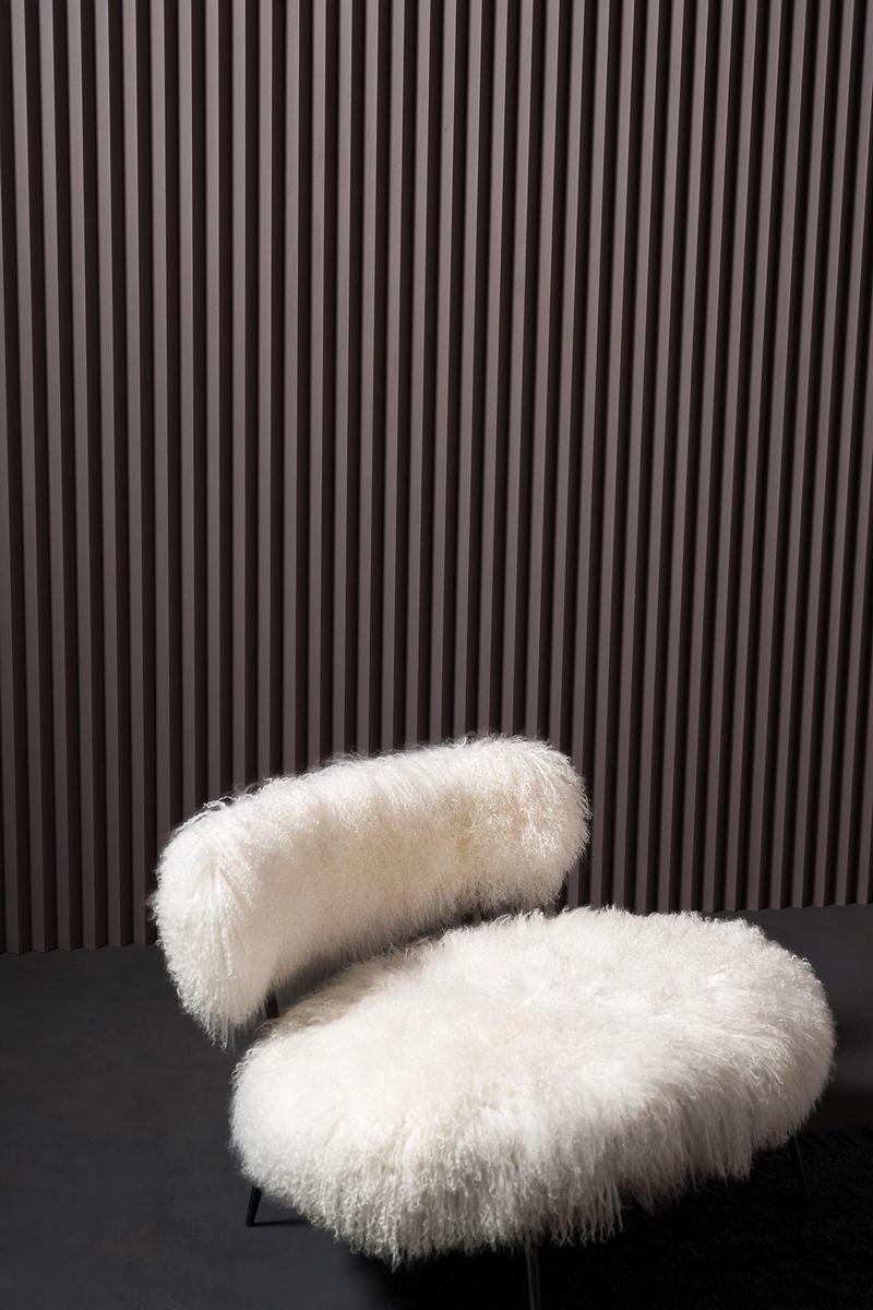 NEPAL MAMA Upholstered fur armchair