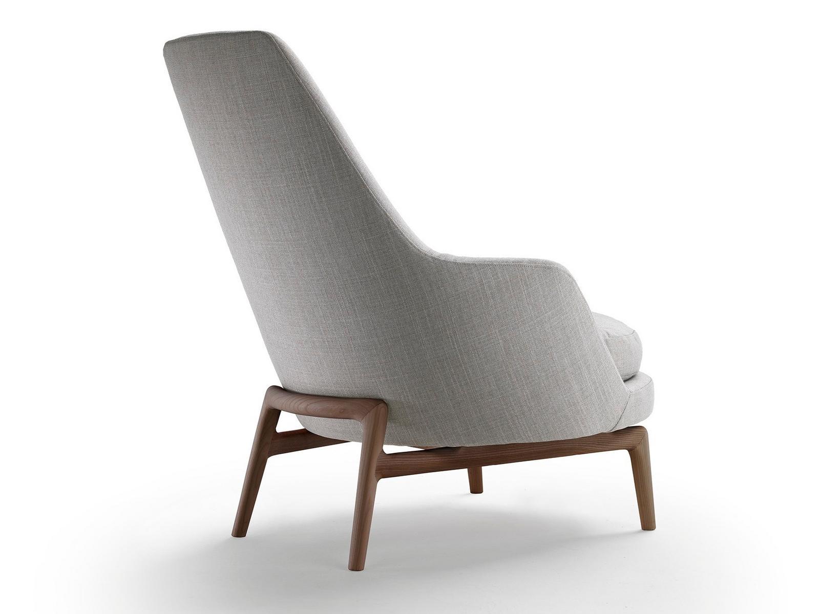 LEDA Fabric armchair with armrests