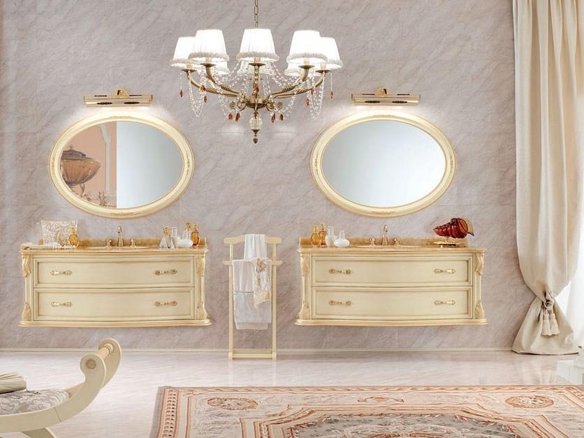 13699 Wall-mounted vanity unit with doors with drawers