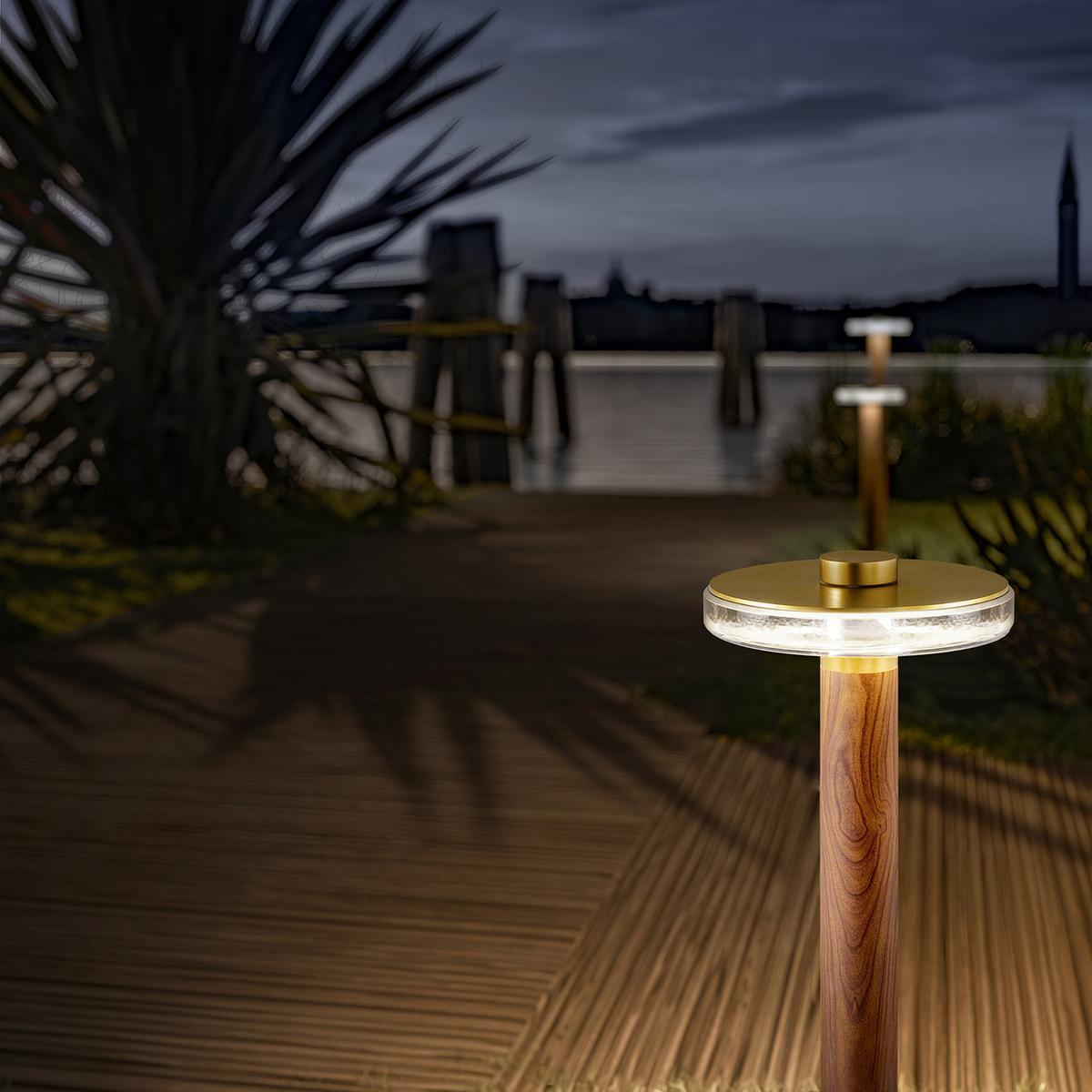 VENEXIA LED glass and aluminium bollard light