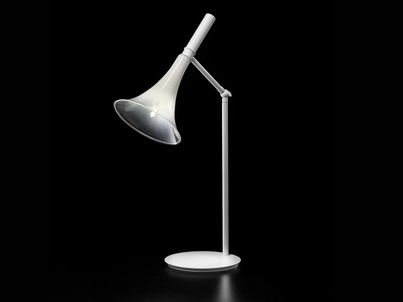 BAFFO 7026/LG LED with swing arm blown glass table lamp