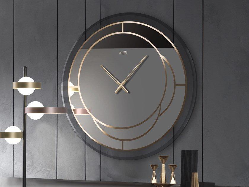 POSITANO Wall-mounted mirrored glass clock