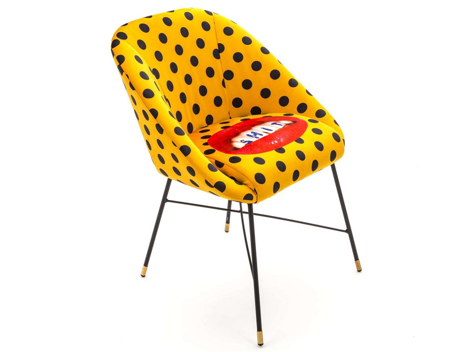SHIT Upholstered fabric chair with armrests