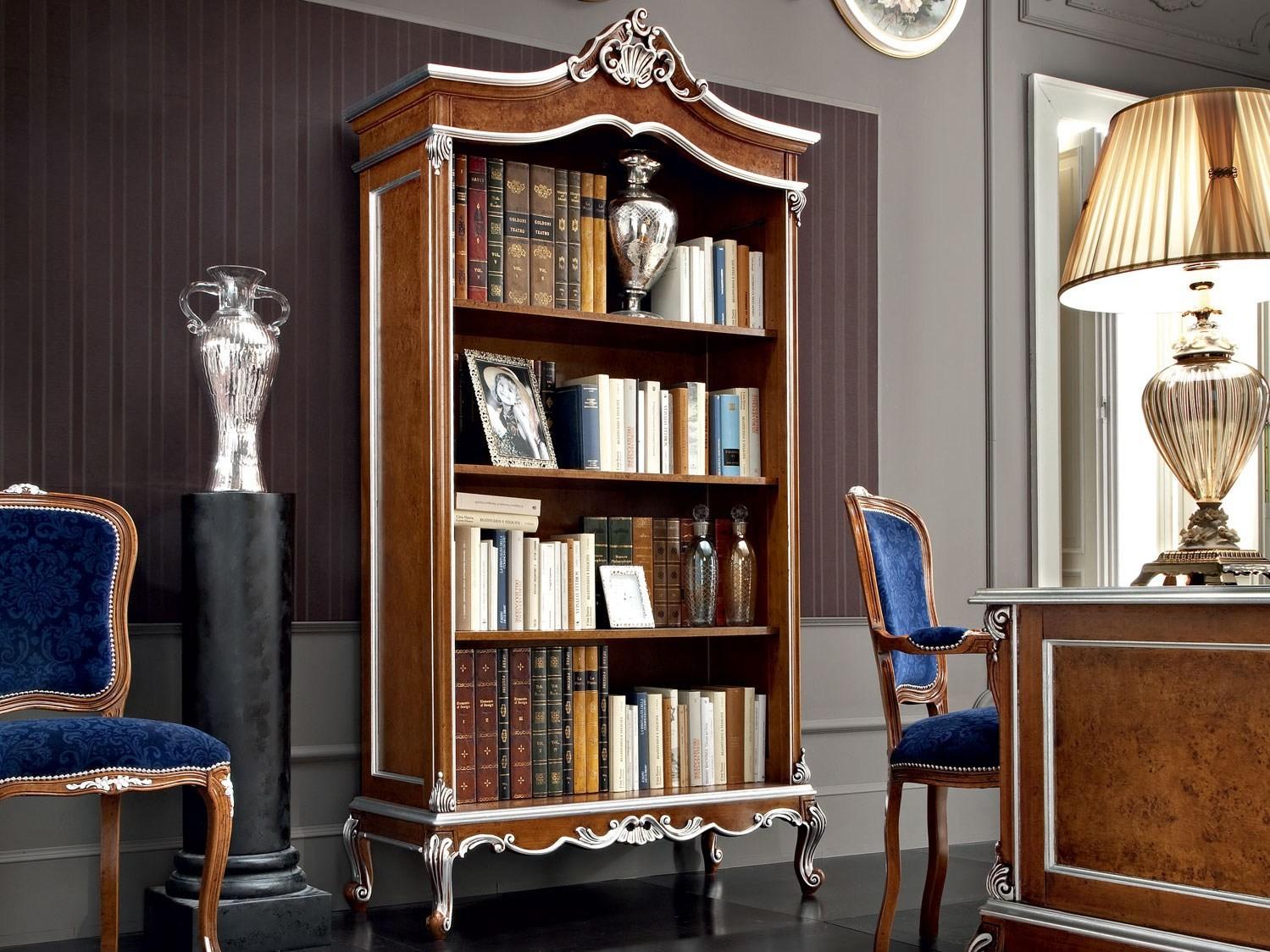 12302 Open solid wood bookcase