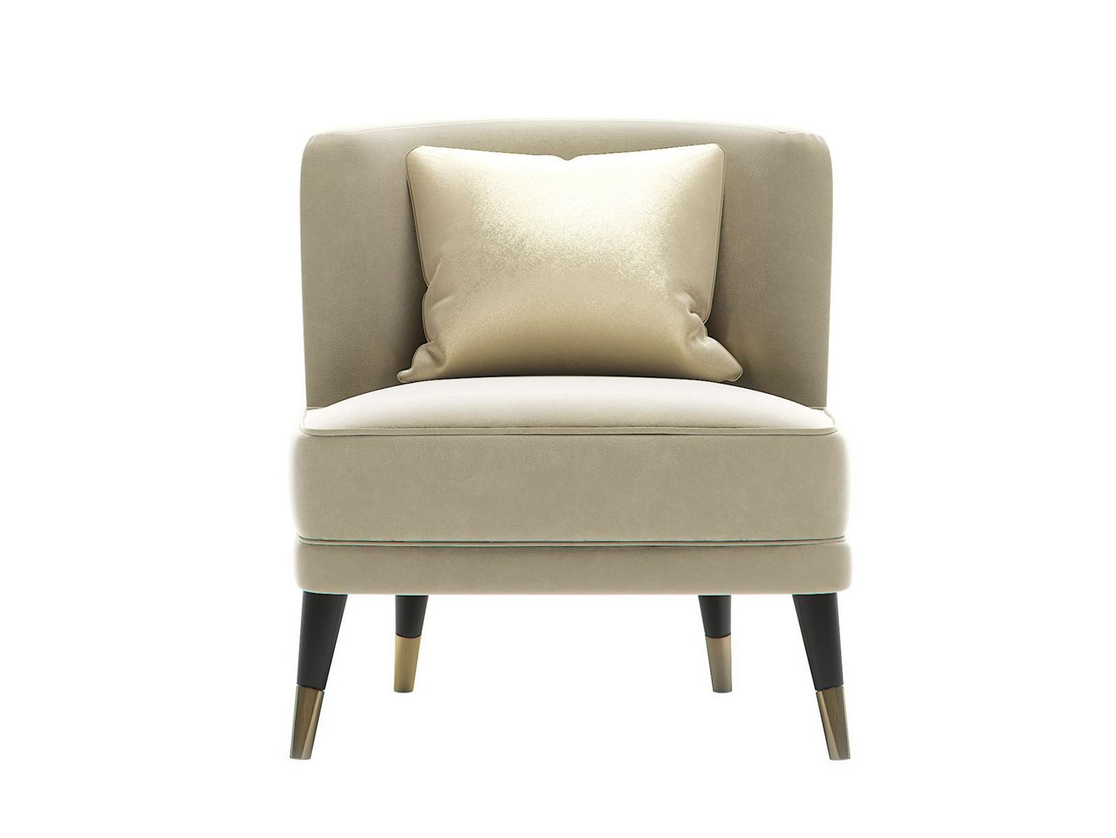 KEY WEST Upholstered leather armchair