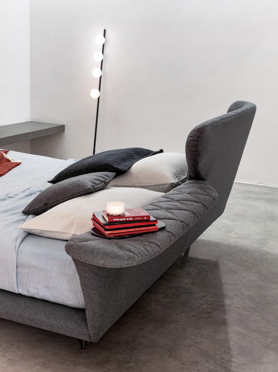 LOVY BED Double bed with upholstered headboard