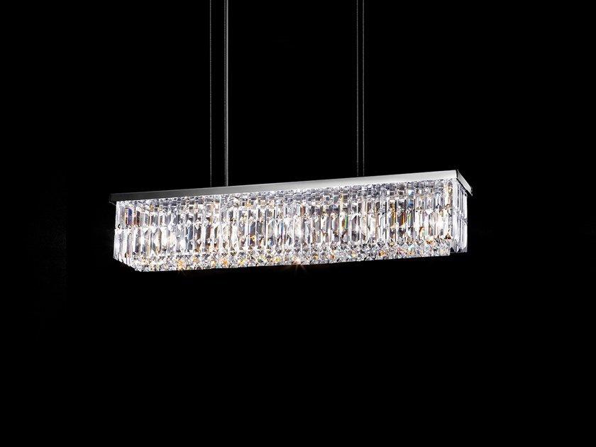 IMPERO & DECO VE 760 S LN Incandescent metal pendant lamp with crystals