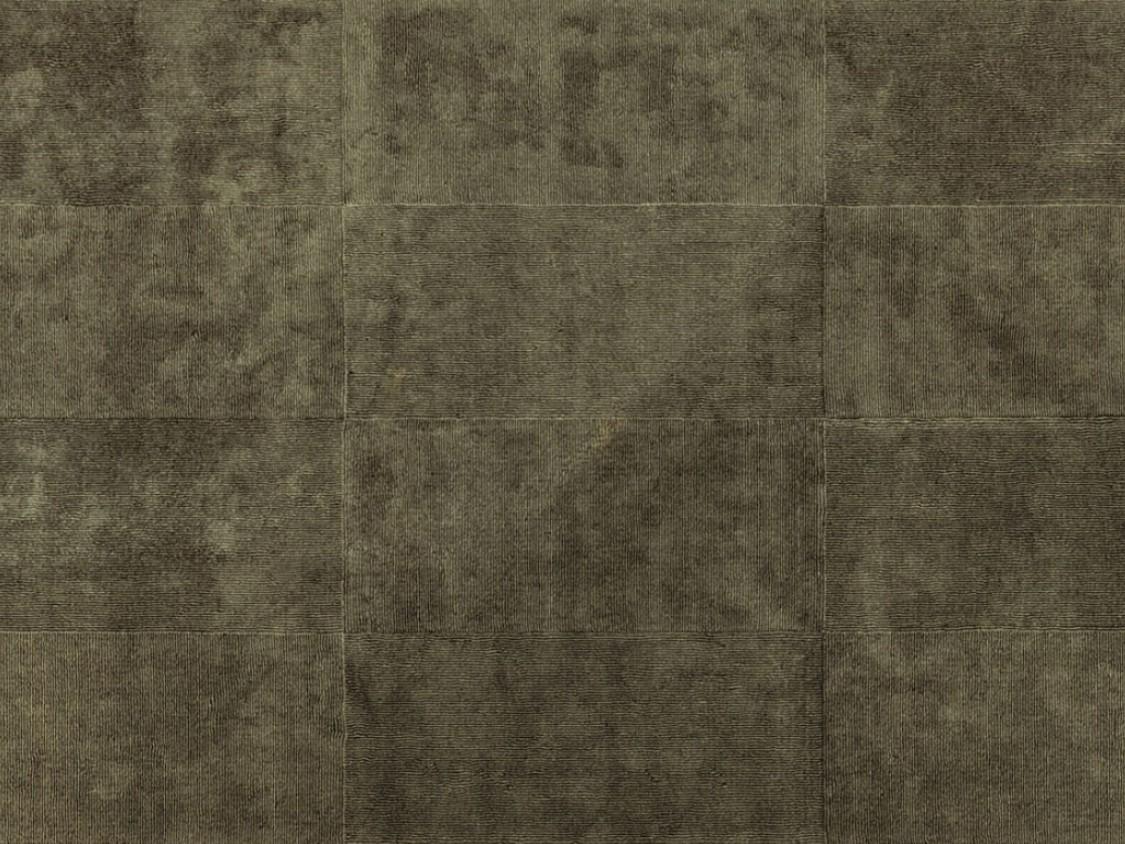 STRIPE Rectangular striped wool and silk rug