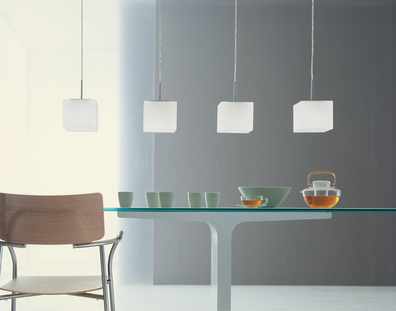 CUBI S LED blown glass pendant lamp