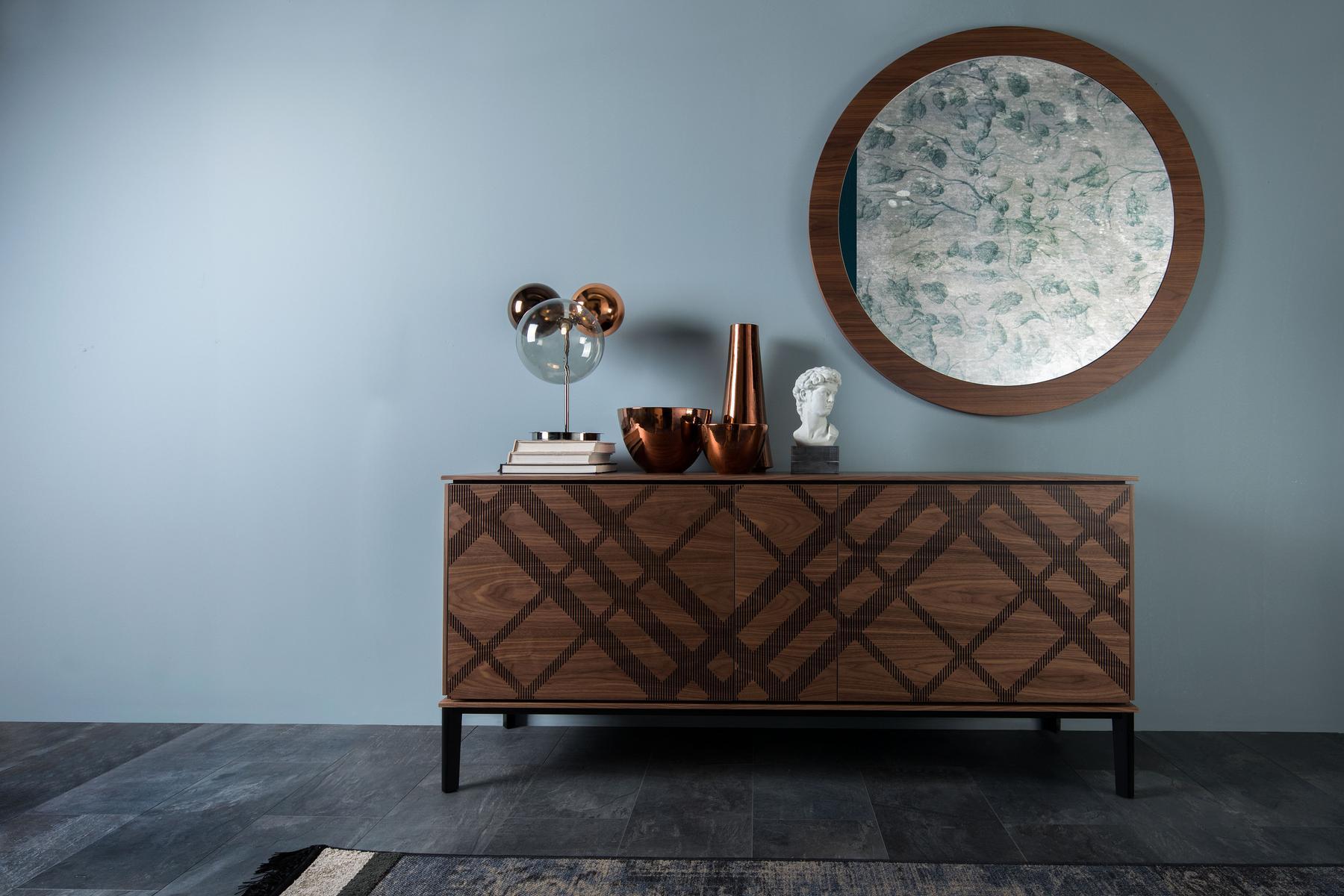 BRIGITTE Round wall-mounted mirror