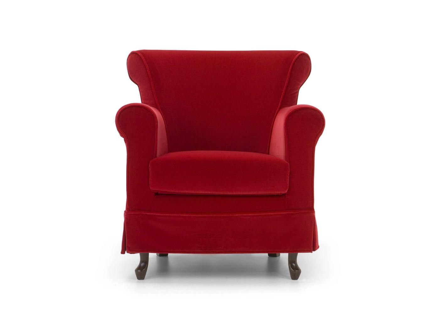 70 Upholstered fabric armchair with armrests