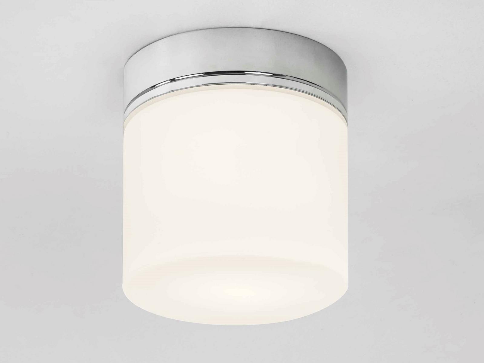 SABINA Glass and steel ceiling light with dimmer
