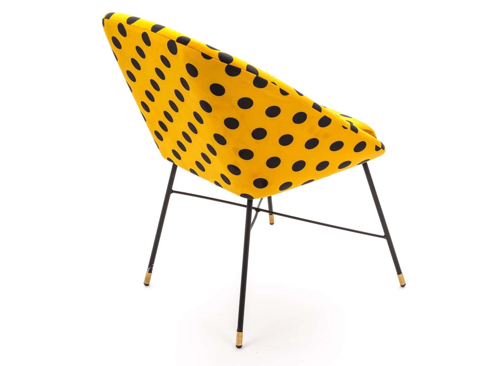 SHIT Upholstered fabric chair with armrests