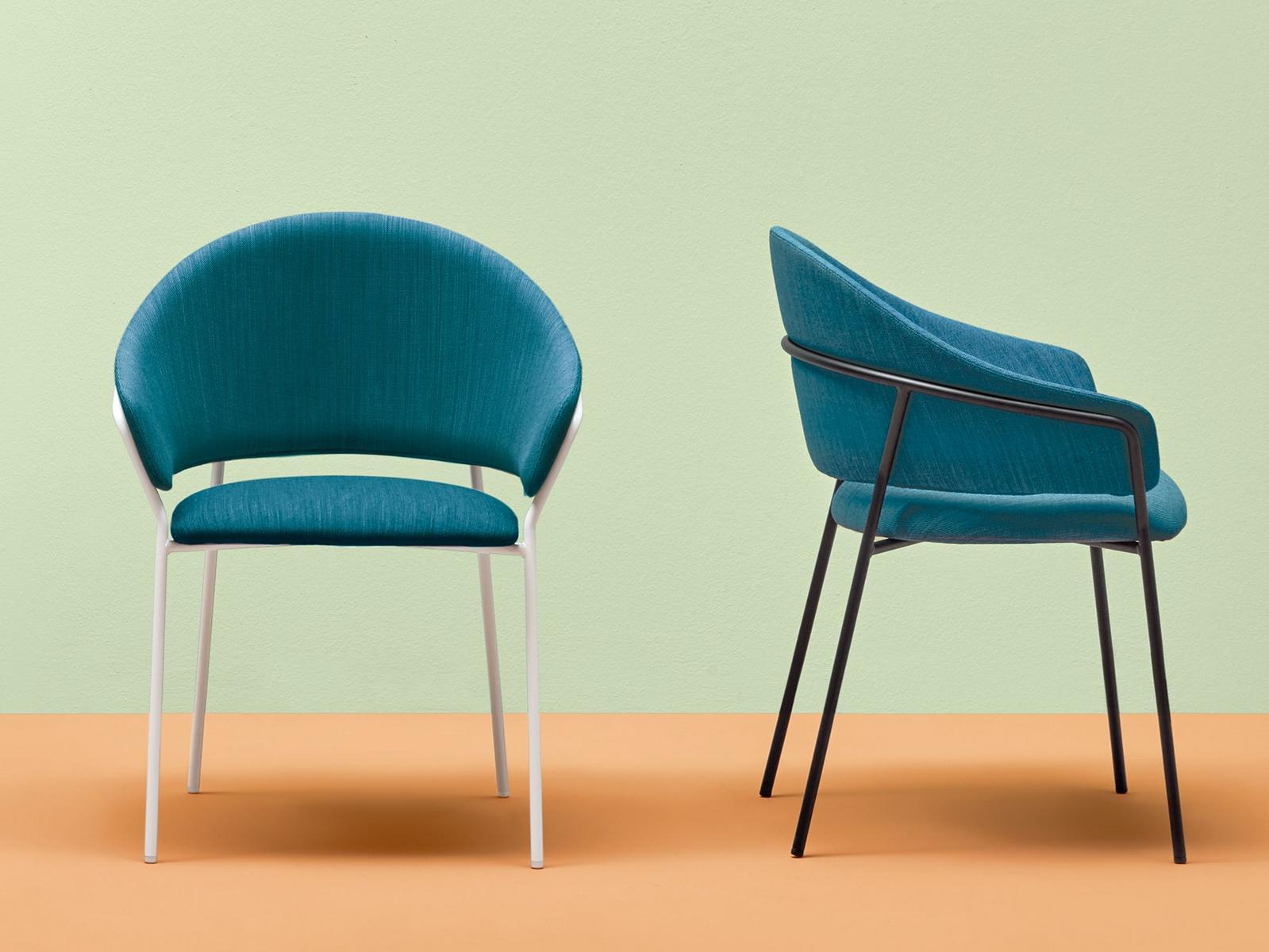 JAZZ 3716 Upholstered fabric chair with armrests