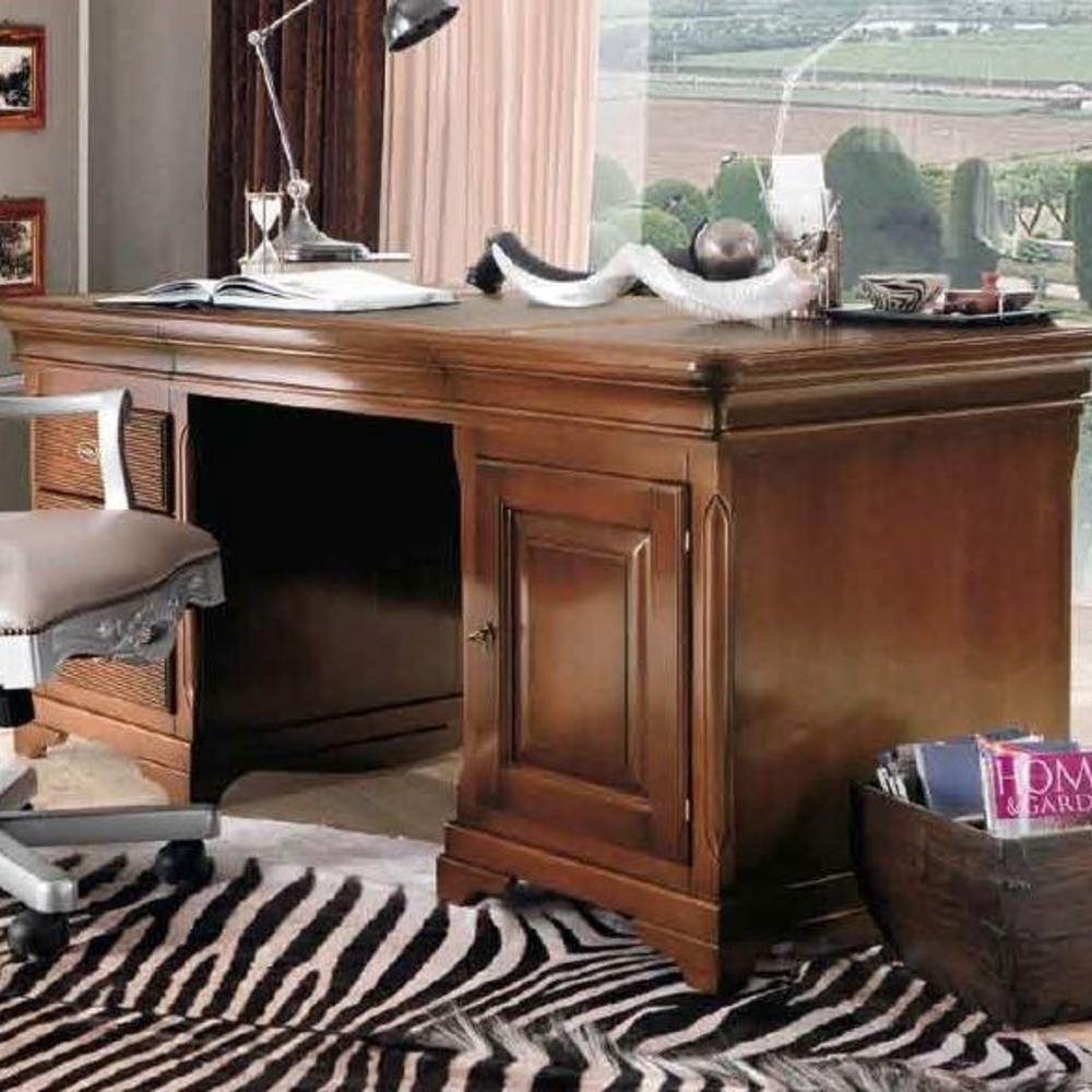 FIESOLE Rectangular wood writing desk with drawers