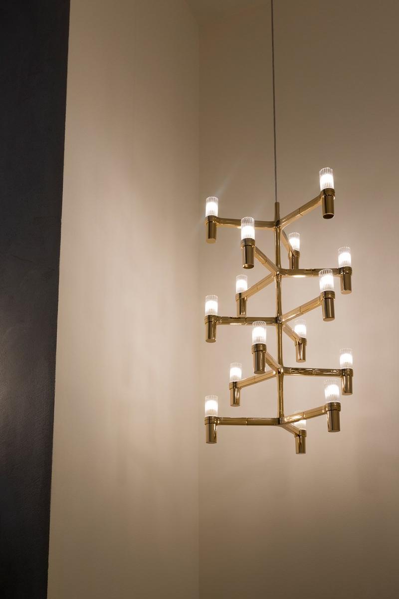 CROWN MULTI Die cast aluminium chandelier