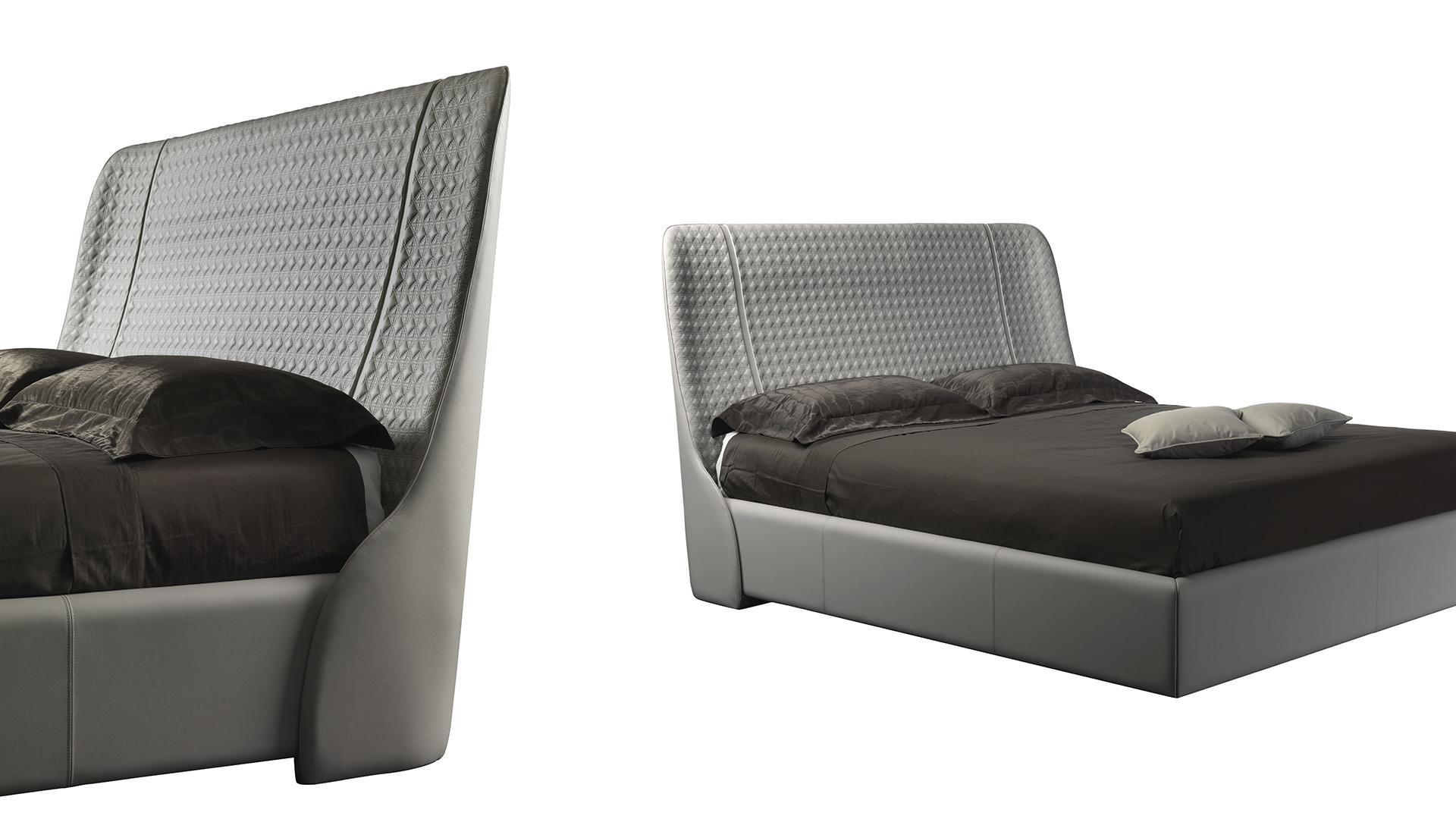 SWAN Leather storage bed
