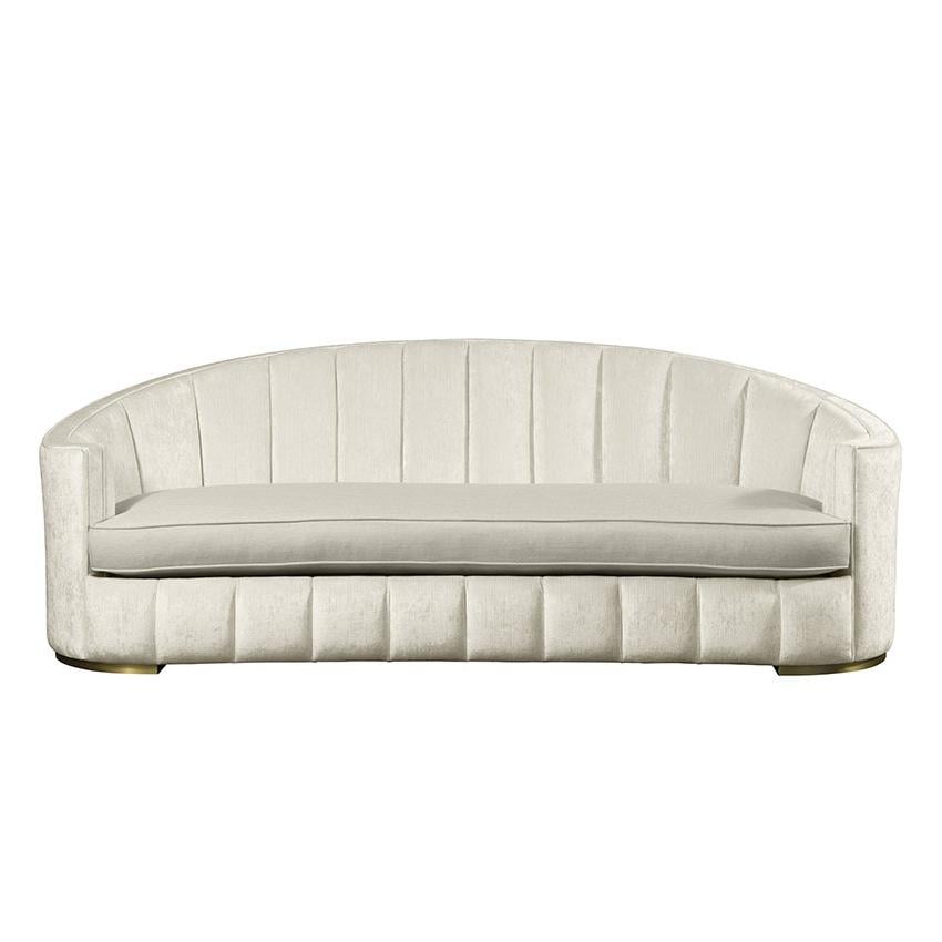 ELIODORO Curved velvet sofa