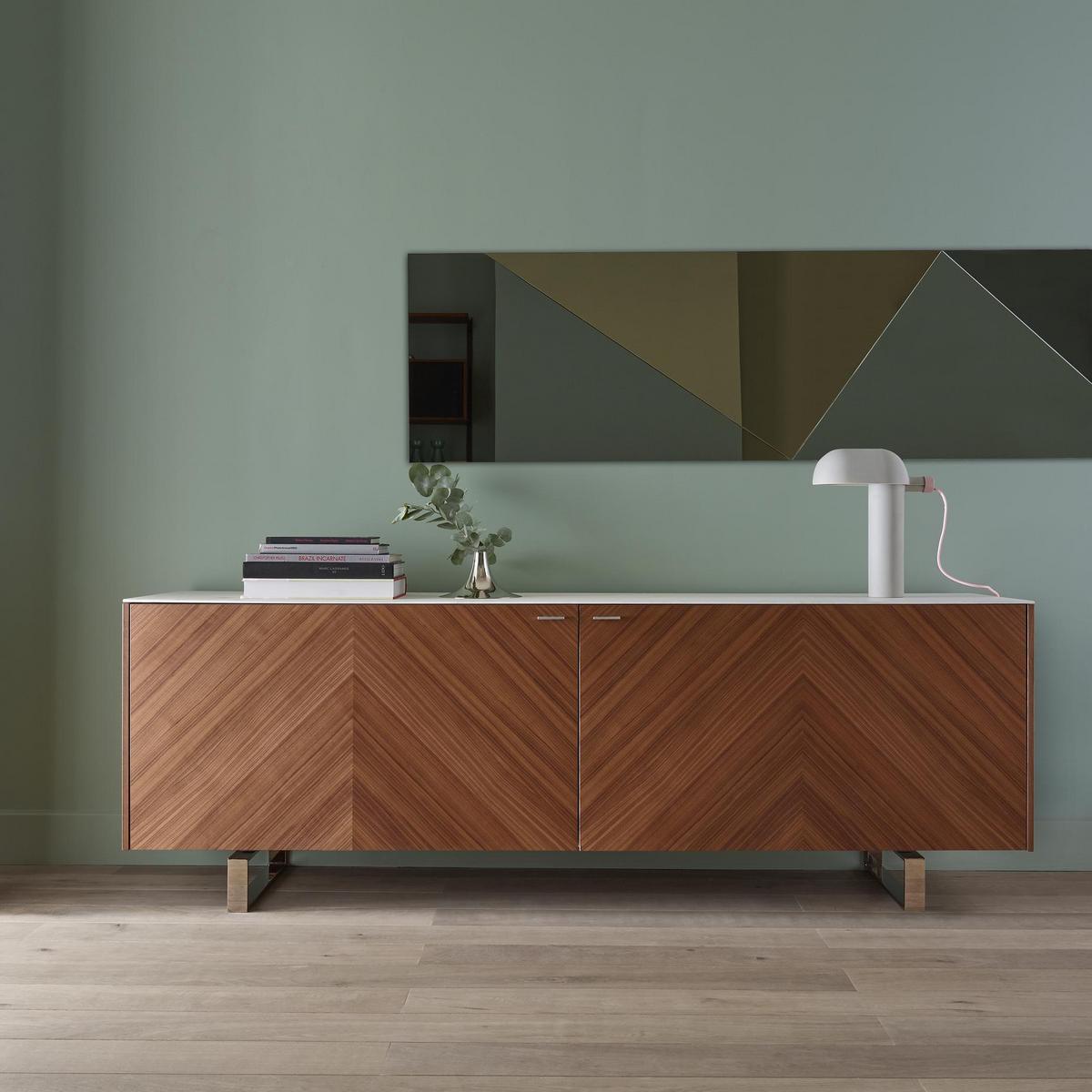 OMBRÉ Rectangular wall-mounted mirrored glass mirror