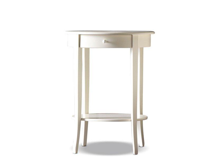 CAMELOT Oval wooden bedside table