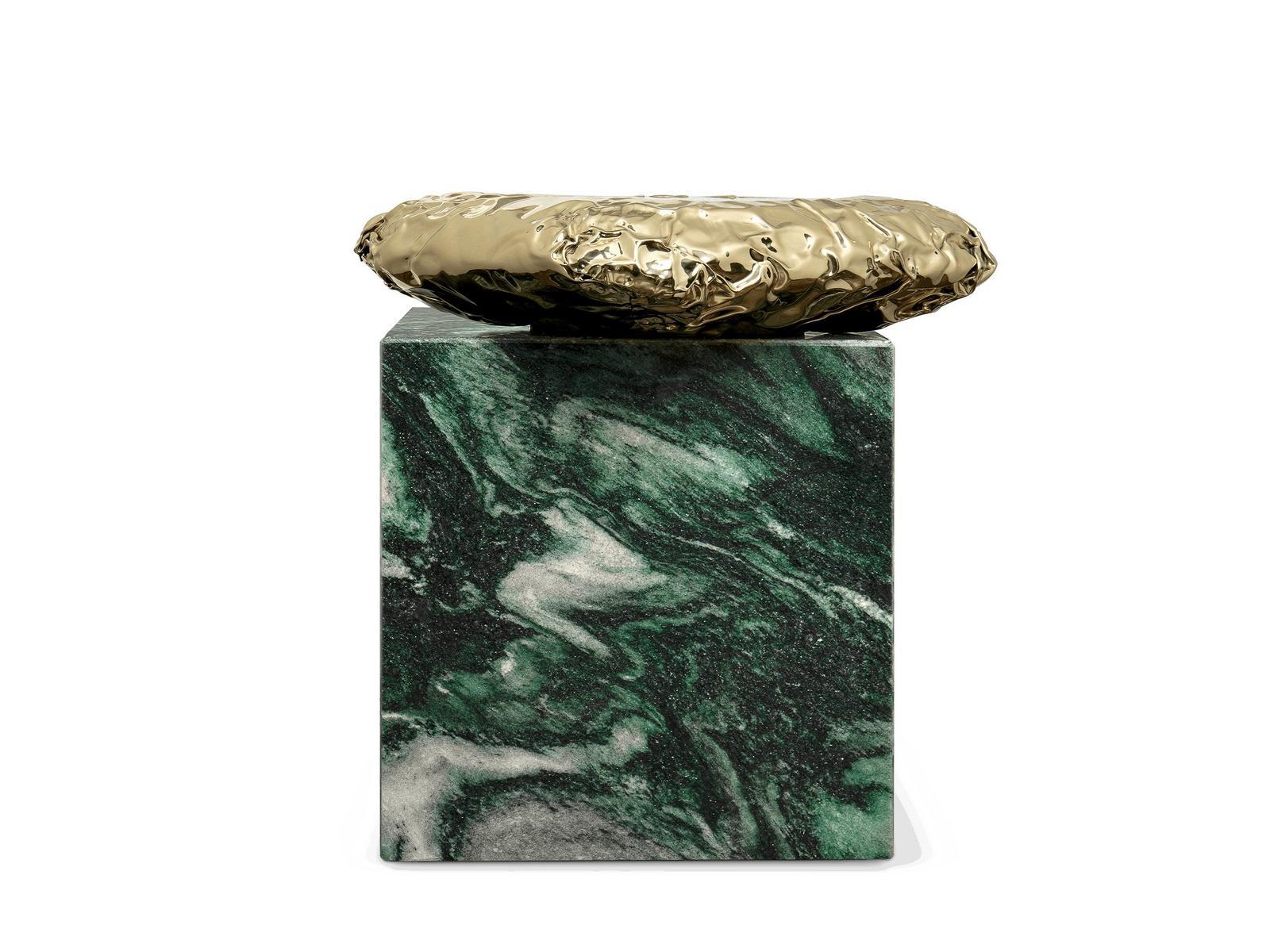 STONEHENGE LAPONIA GREEN Square marble coffee table