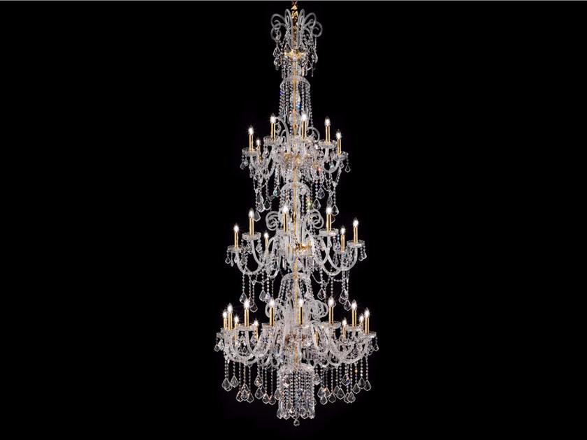GLASS VE 871 32 / 871 64 Incandescent blown glass chandelier with crystals