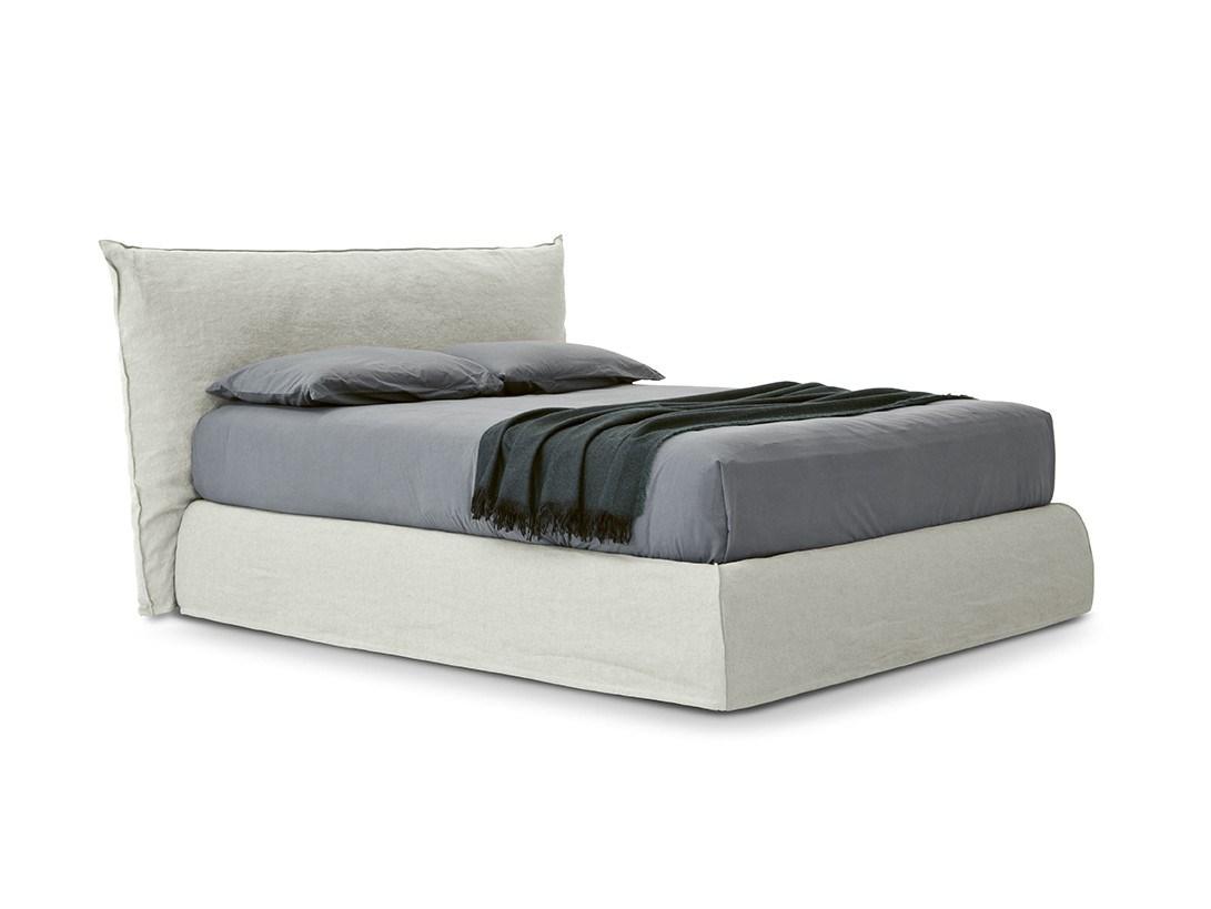 PIUMOTTO Upholstered fabric double bed