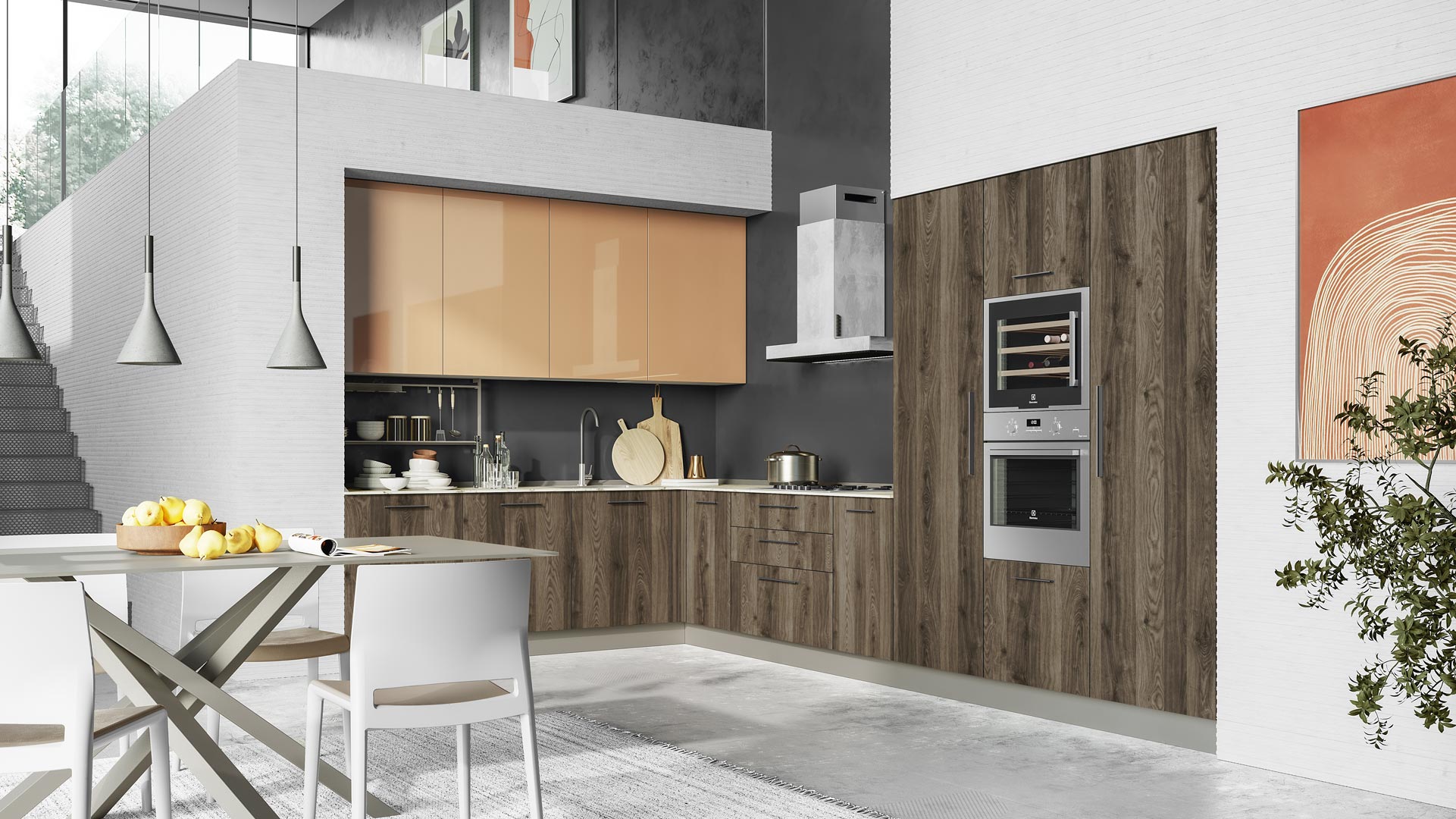 Veneer kitchen without handles Creo kitchens Tablet