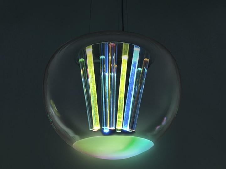 SPECTRAL LIGHT LED direct light blown glass pendant lamp