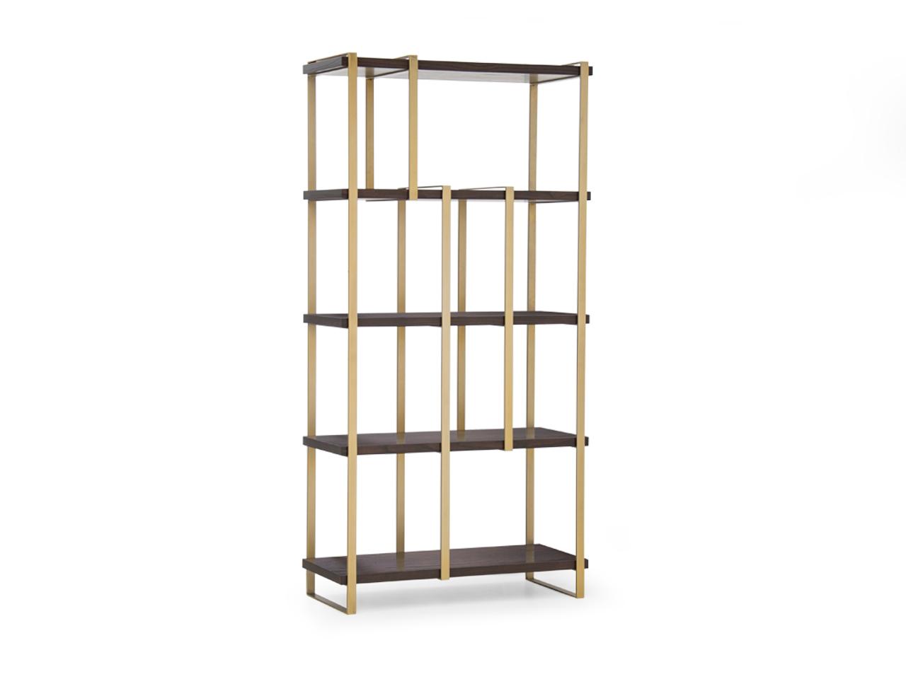 FORTYTWO Open freestanding wood veneer bookcase