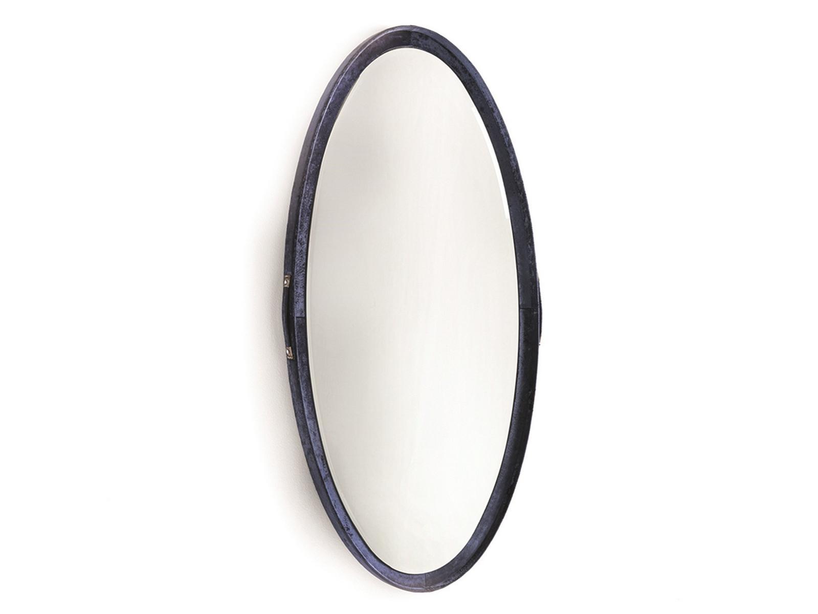 SCARLETT Oval veneer mirror