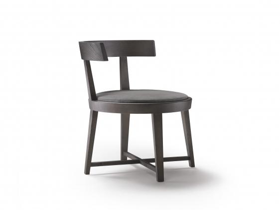 GELSOMINA Solid wood chair with integrated cushion