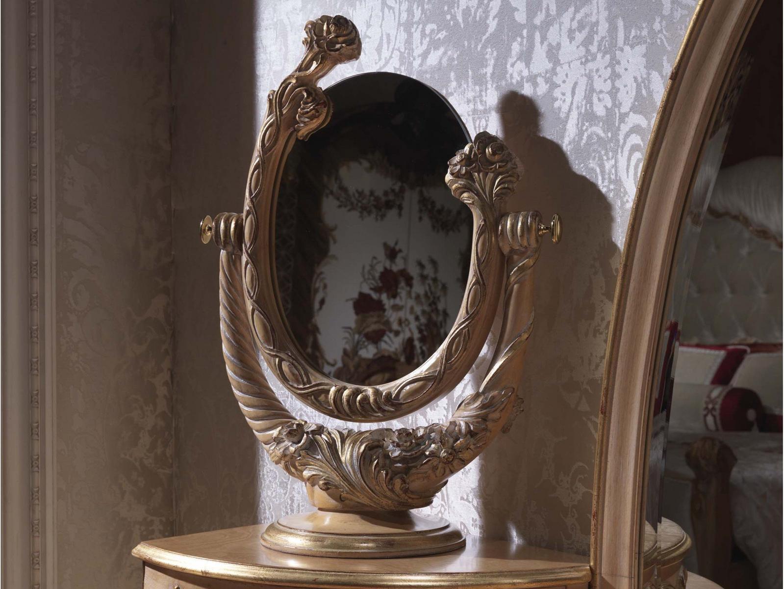 3680 Table-top swivel framed wooden mirror