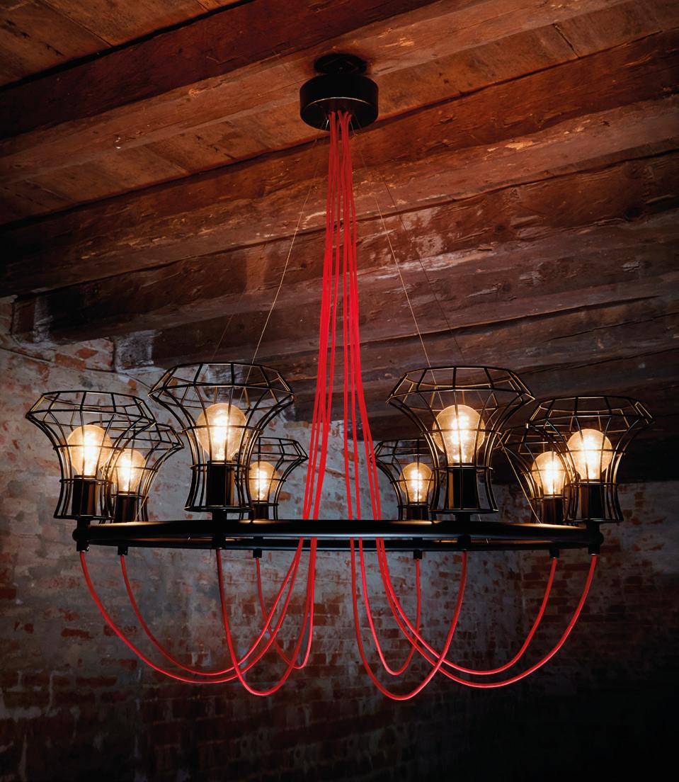 QUEEN CAGE Direct light iron chandelier