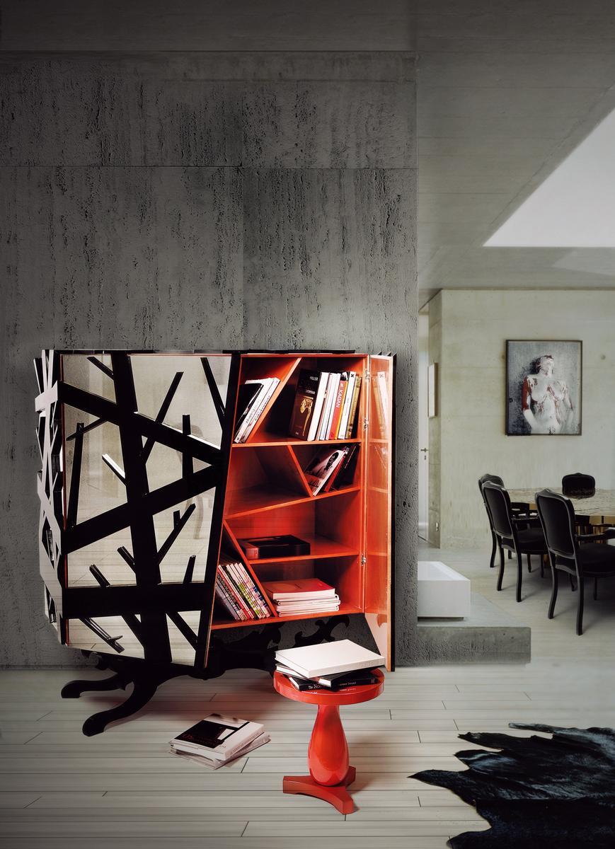 FOREST Wooden highboard with doors
