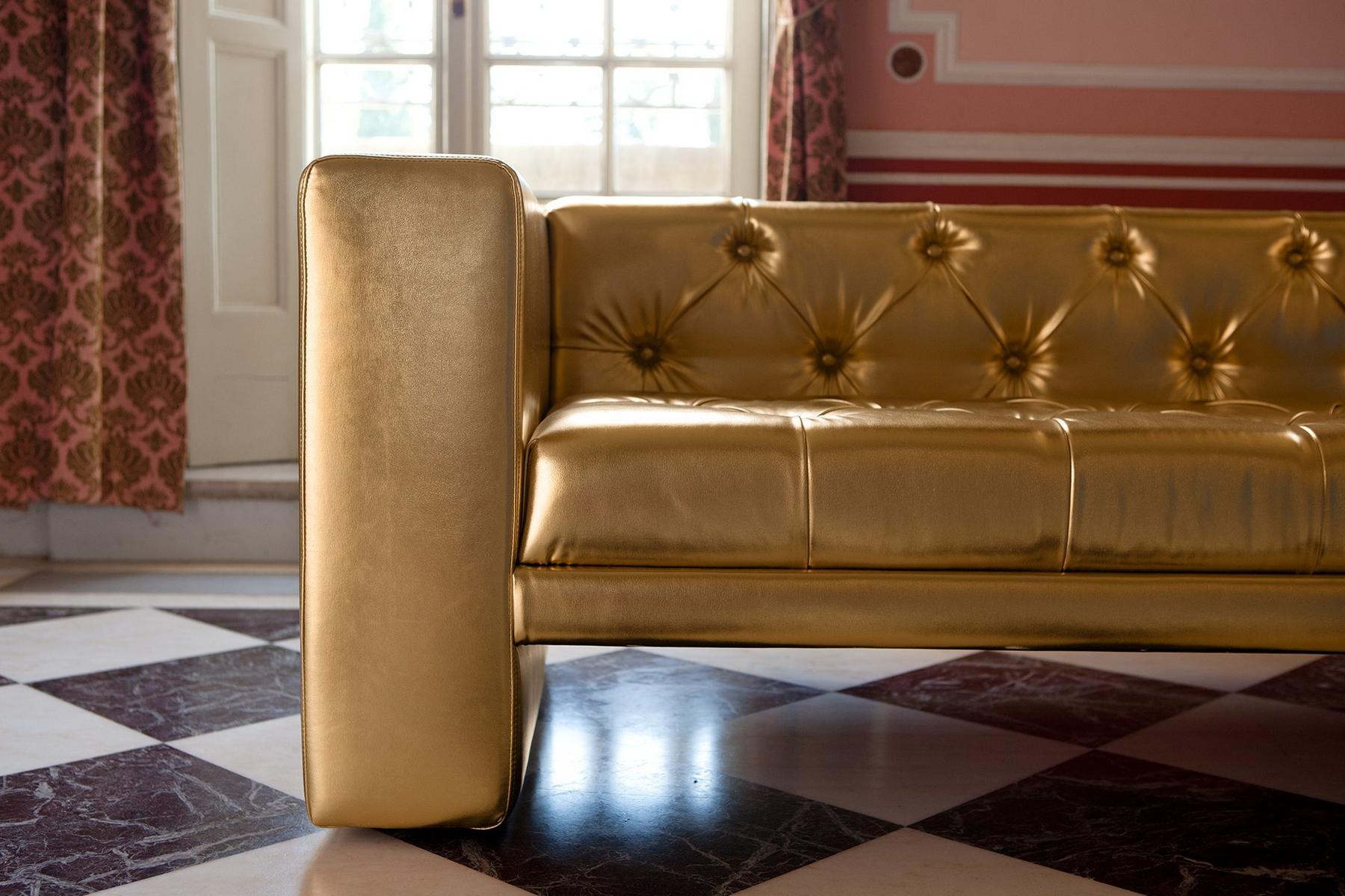 TUBBY Tufted 4 seater fabric sofa