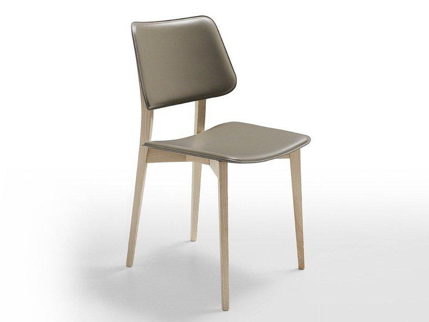 JOE S L-CU Upholstered wooden restaurant chair
