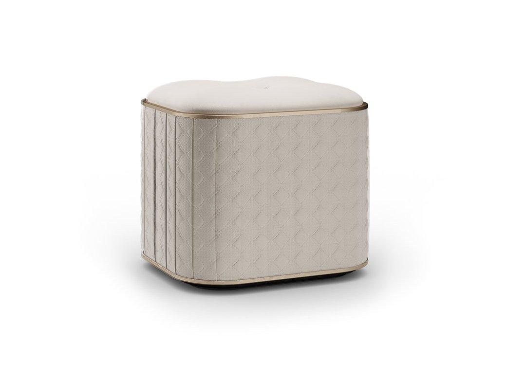 SAN MARCO Upholstered rectangular leather pouf