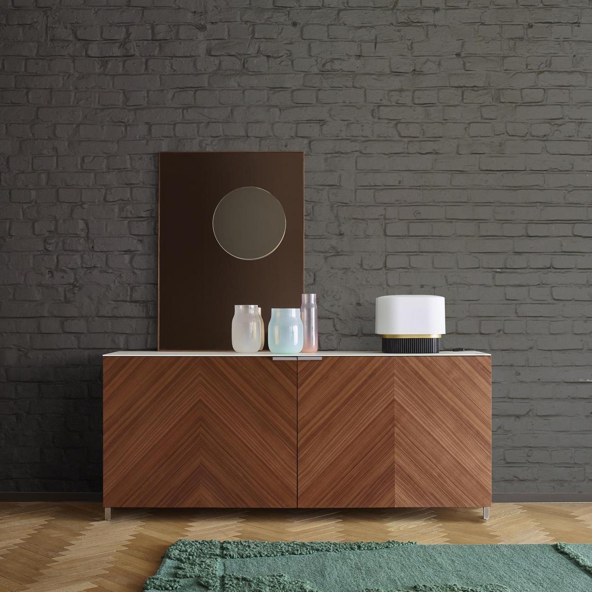 DEMI-TEINTES Rectangular wall-mounted mirrored glass mirror