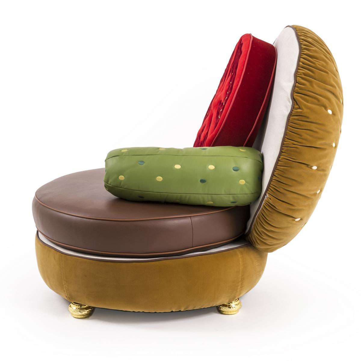 BURGER CHAIR Upholstered fabric easy chair