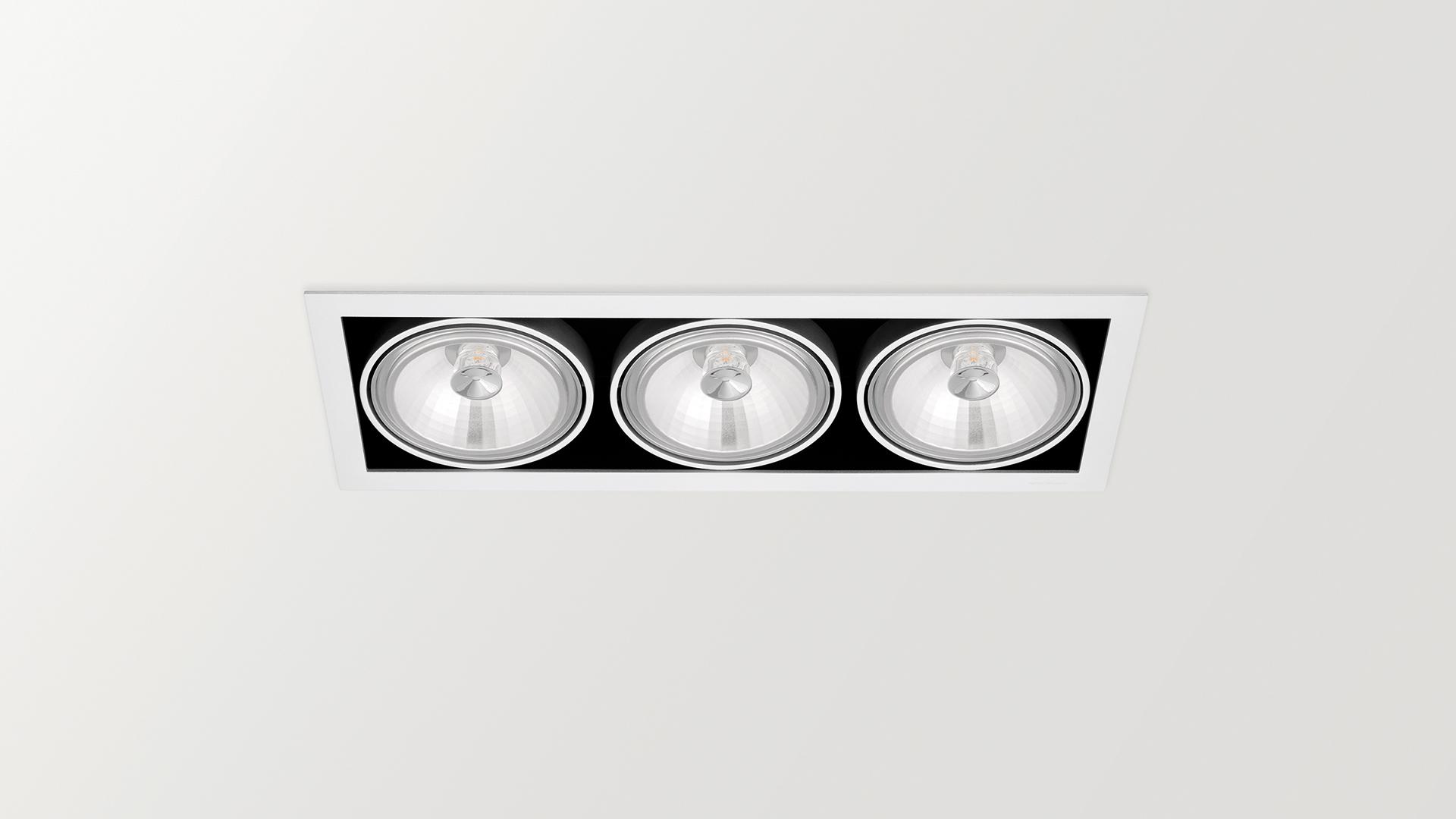 ORBITAL 3 QR-111 LED recessed aluminium spotlight