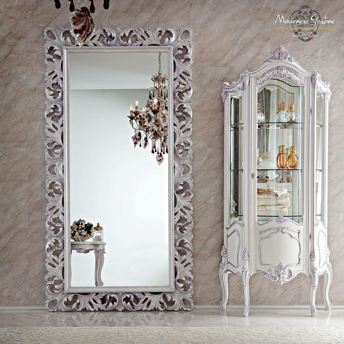 13690 Freestanding rectangular framed mirror