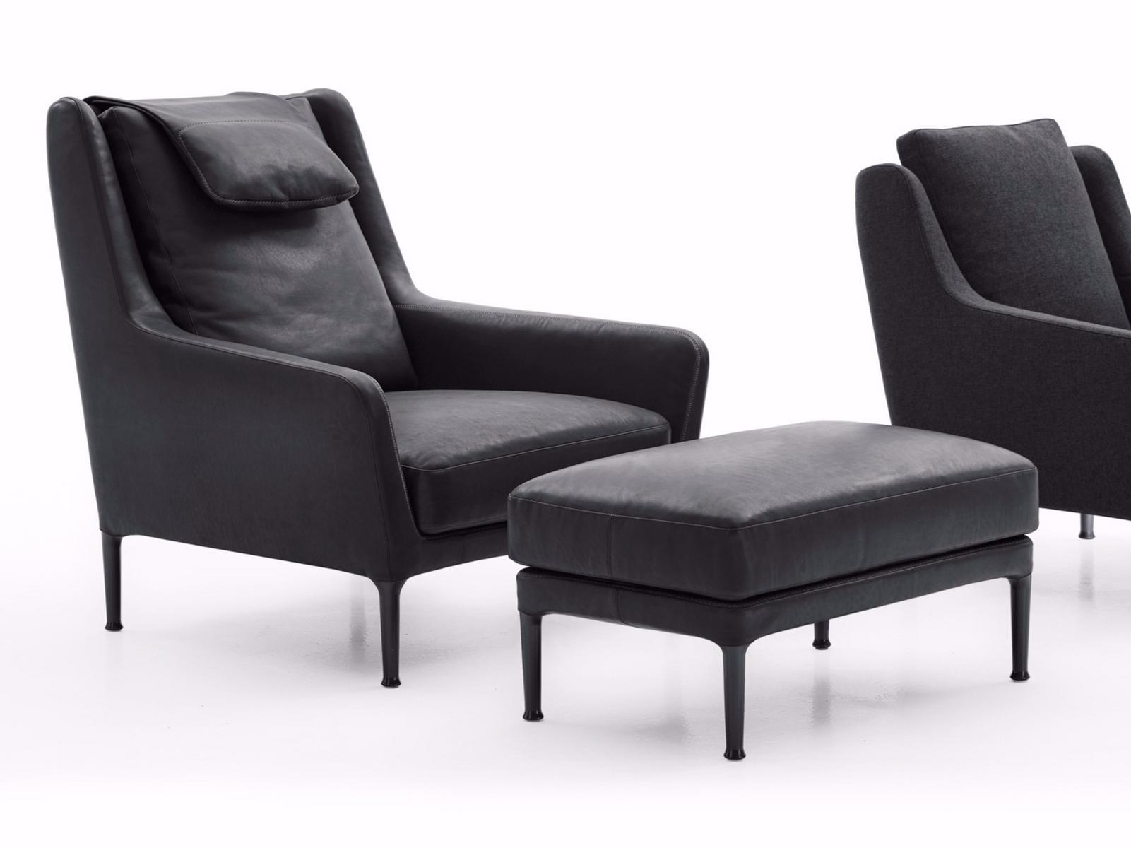 ÉDOUARD Upholstered armchair with headrest