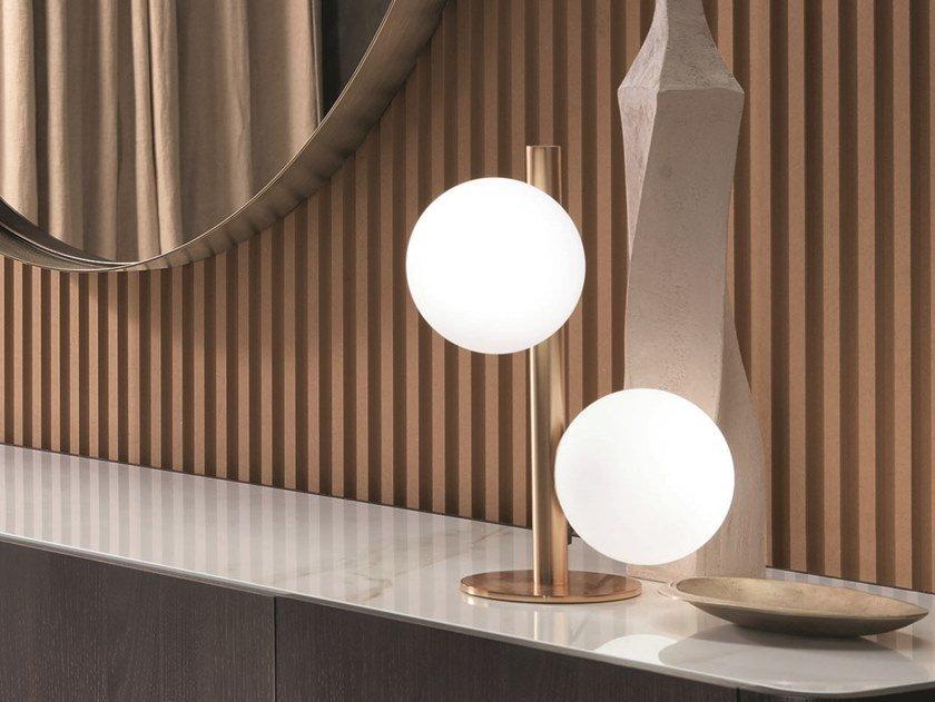 TWIST T Painted metal table lamp